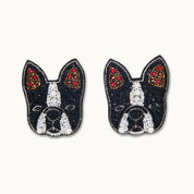 Broschenpaar: Bulldogge