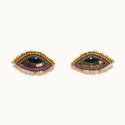 Broschenpaar: Pinker Evil Eye
