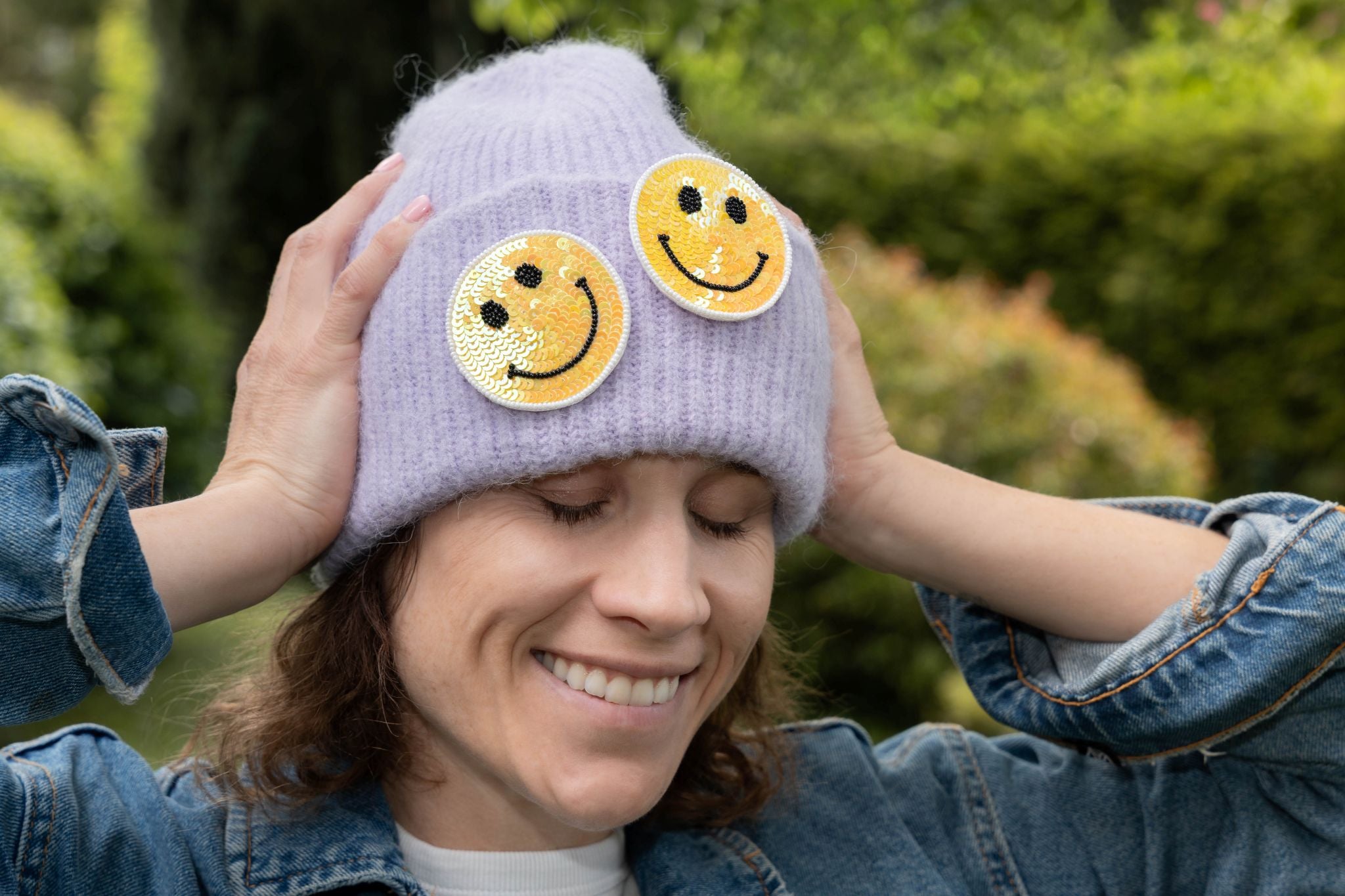 Broschenpaar: Smiley Gelb
