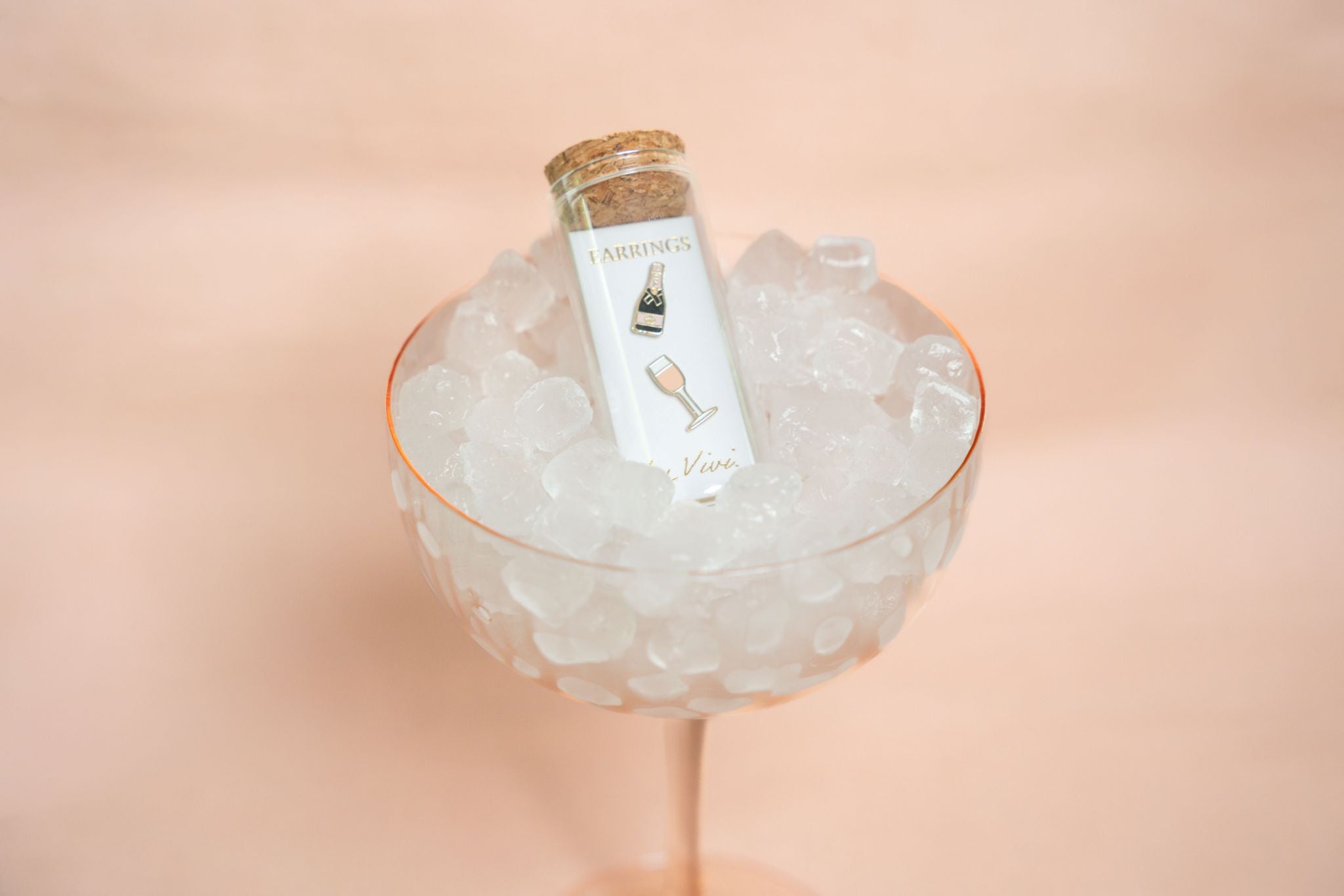 Ohrringe im Glas Ring for Champagne