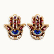 Broschenpaar: Hamsa