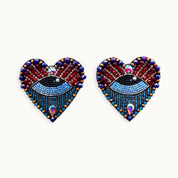 Broschenpaar: Evil Eye Herz