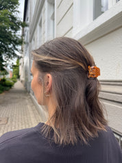 Haarklammer Breze braun klein