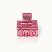 Haarklammer Square Pink Glitter