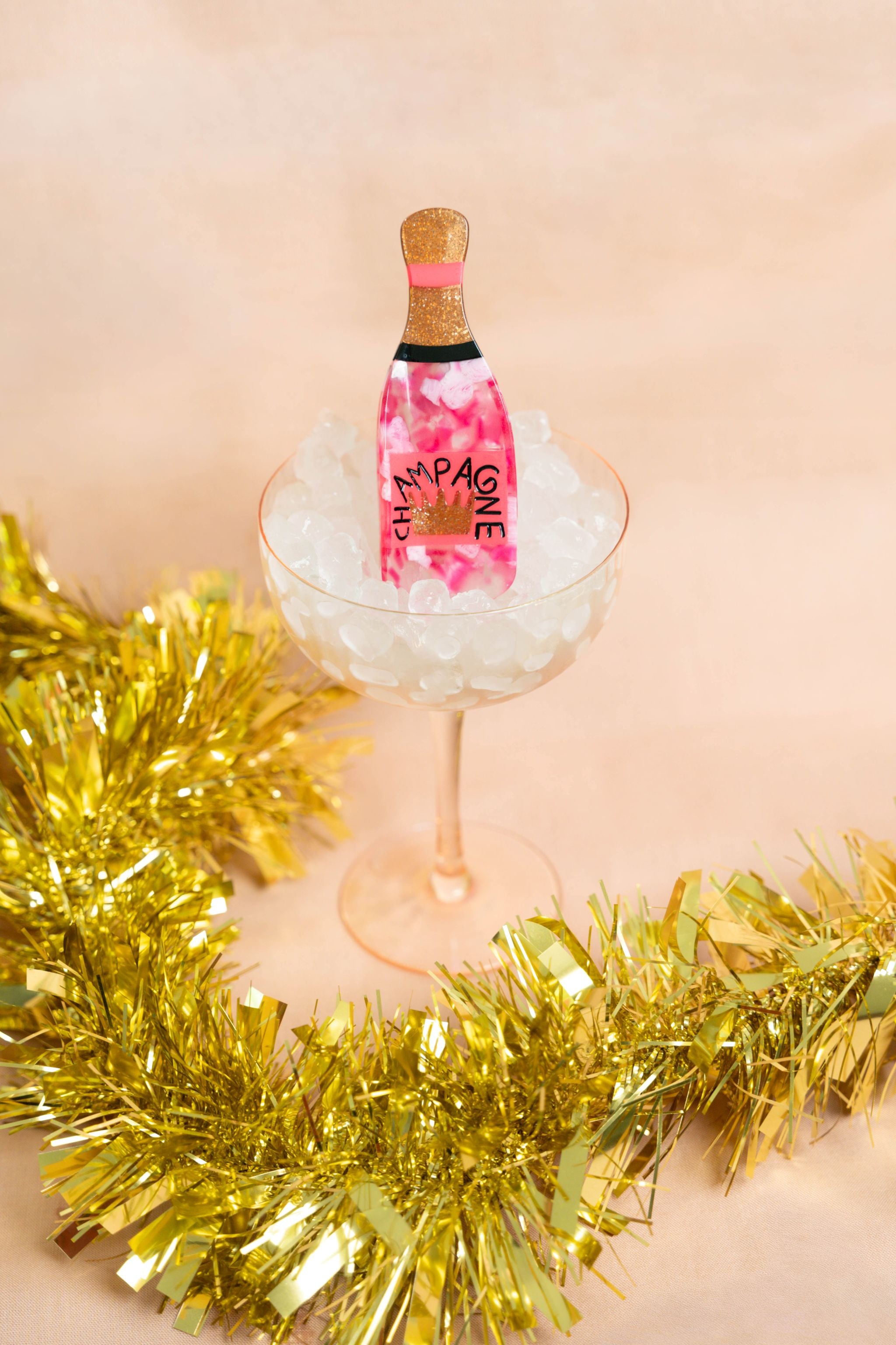 Haarklammer Champagner pink