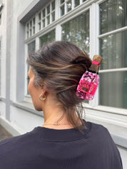 Haarklammer Champagner pink