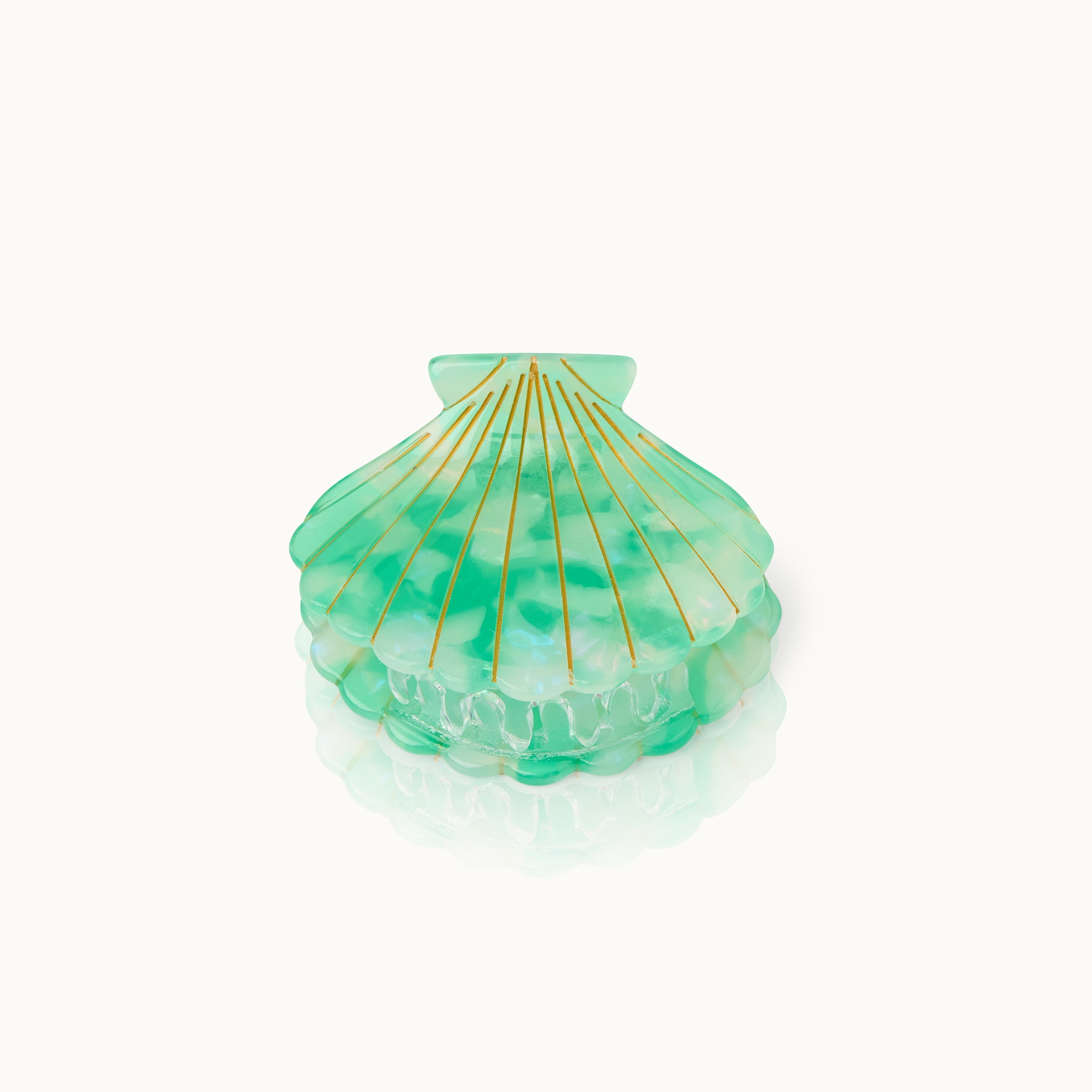 Hair Clip Shell Aqua