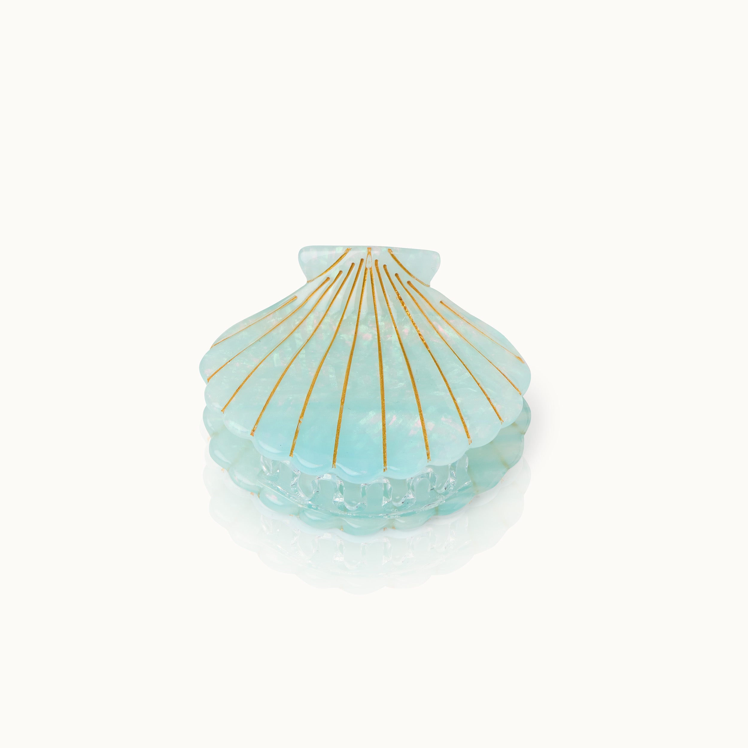 Hair Clip Shell Aqua