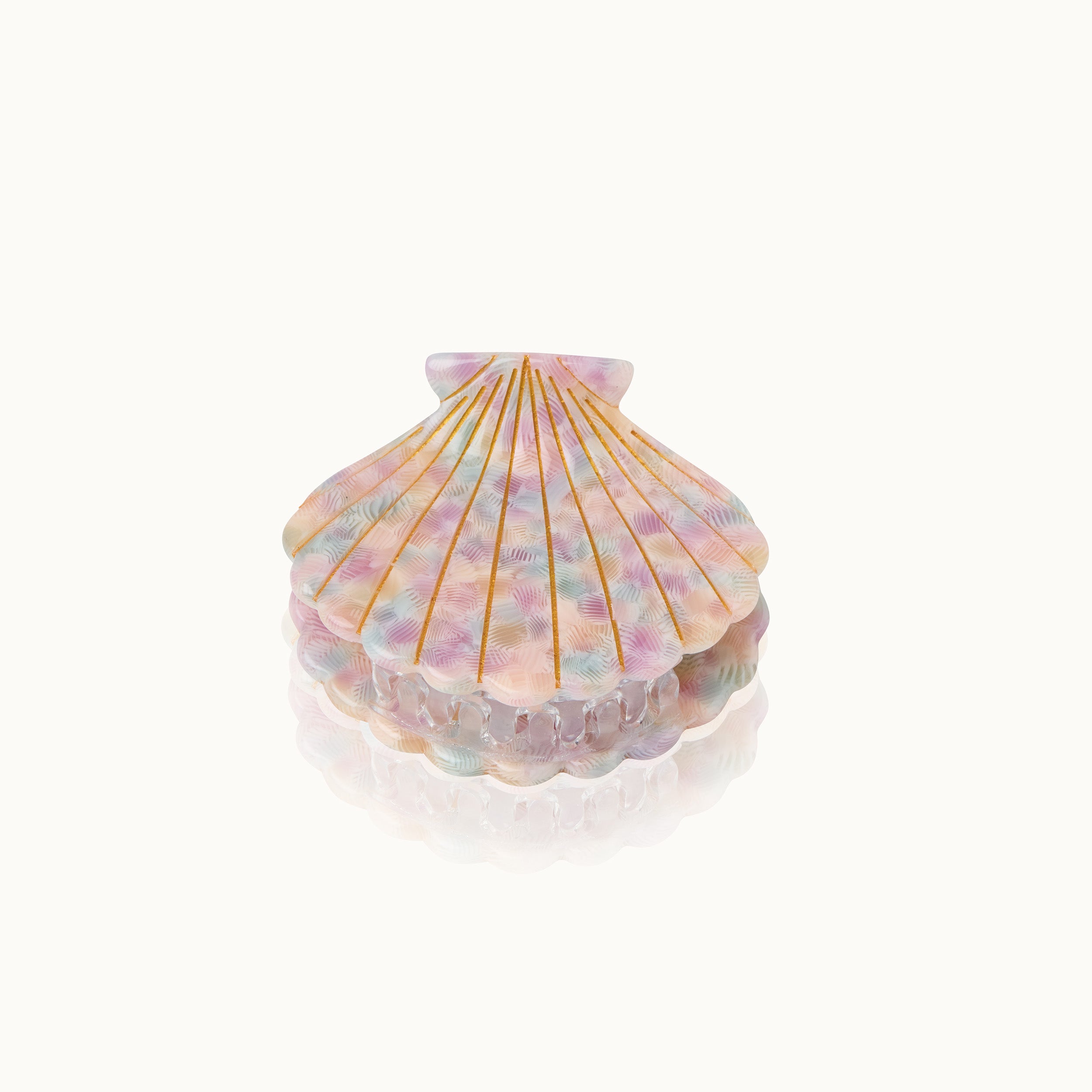 Haarklammer Muschelform Pastell