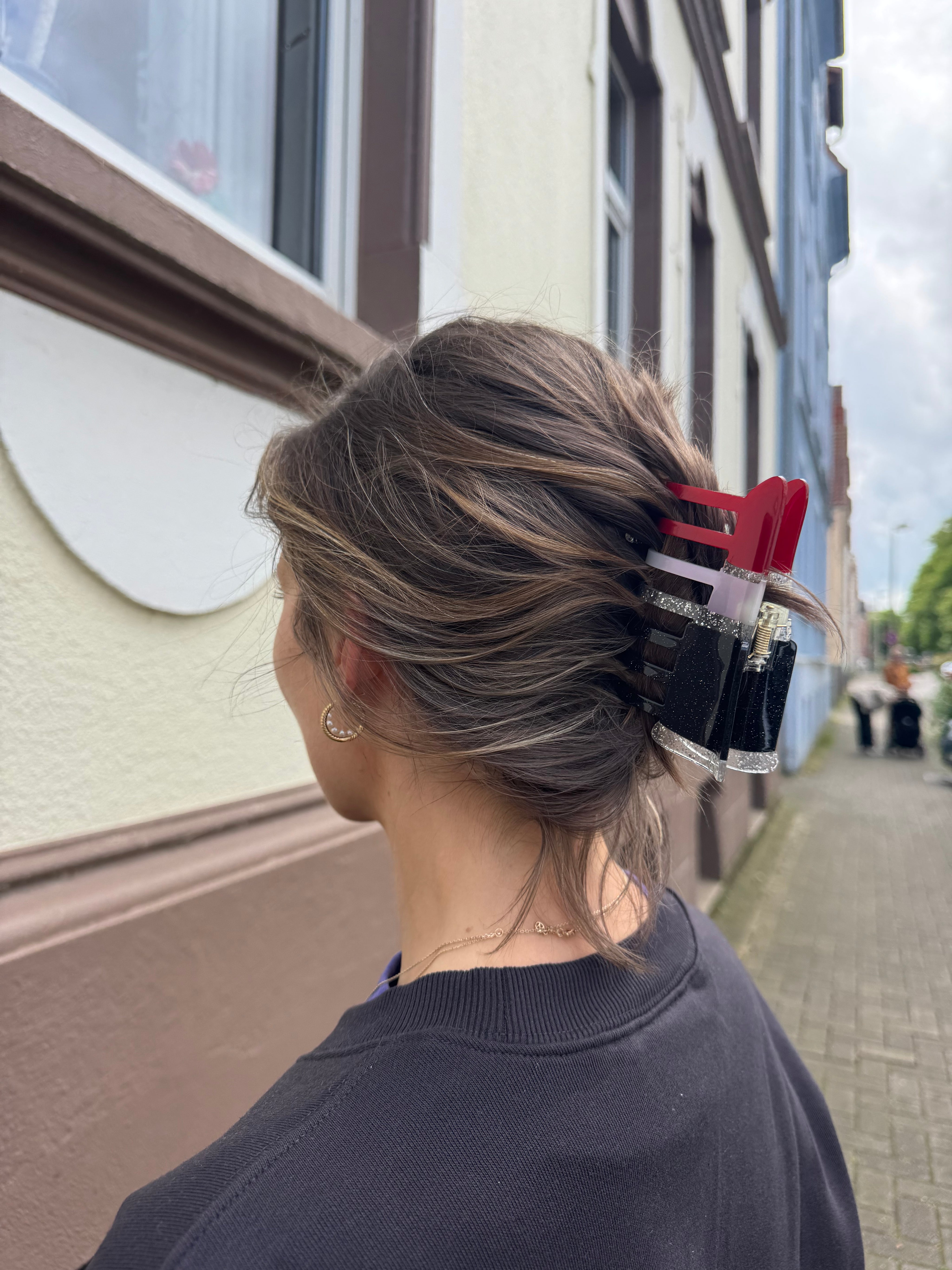 Haarklammer Lippenstift