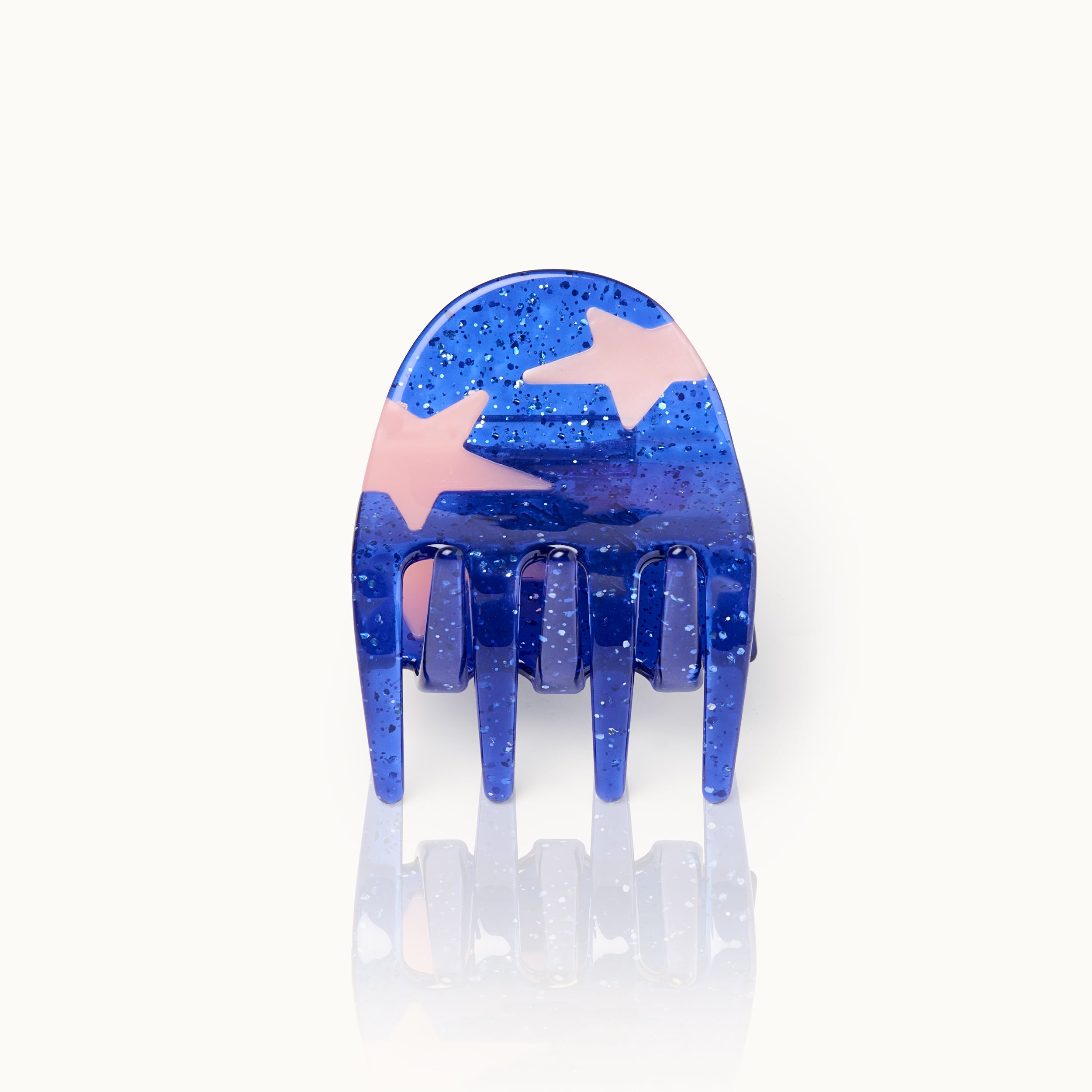 Haarklammer Star Blue Glitter