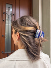Haarklammer Star Blue Glitter