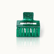 Haarklammer Square  Green Glitter