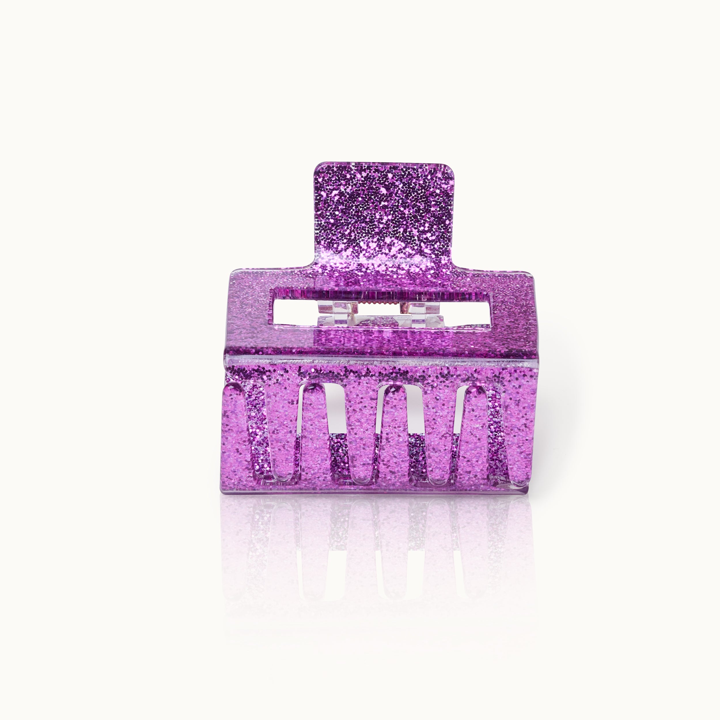 Haarklammer Square  Lavender Glitter