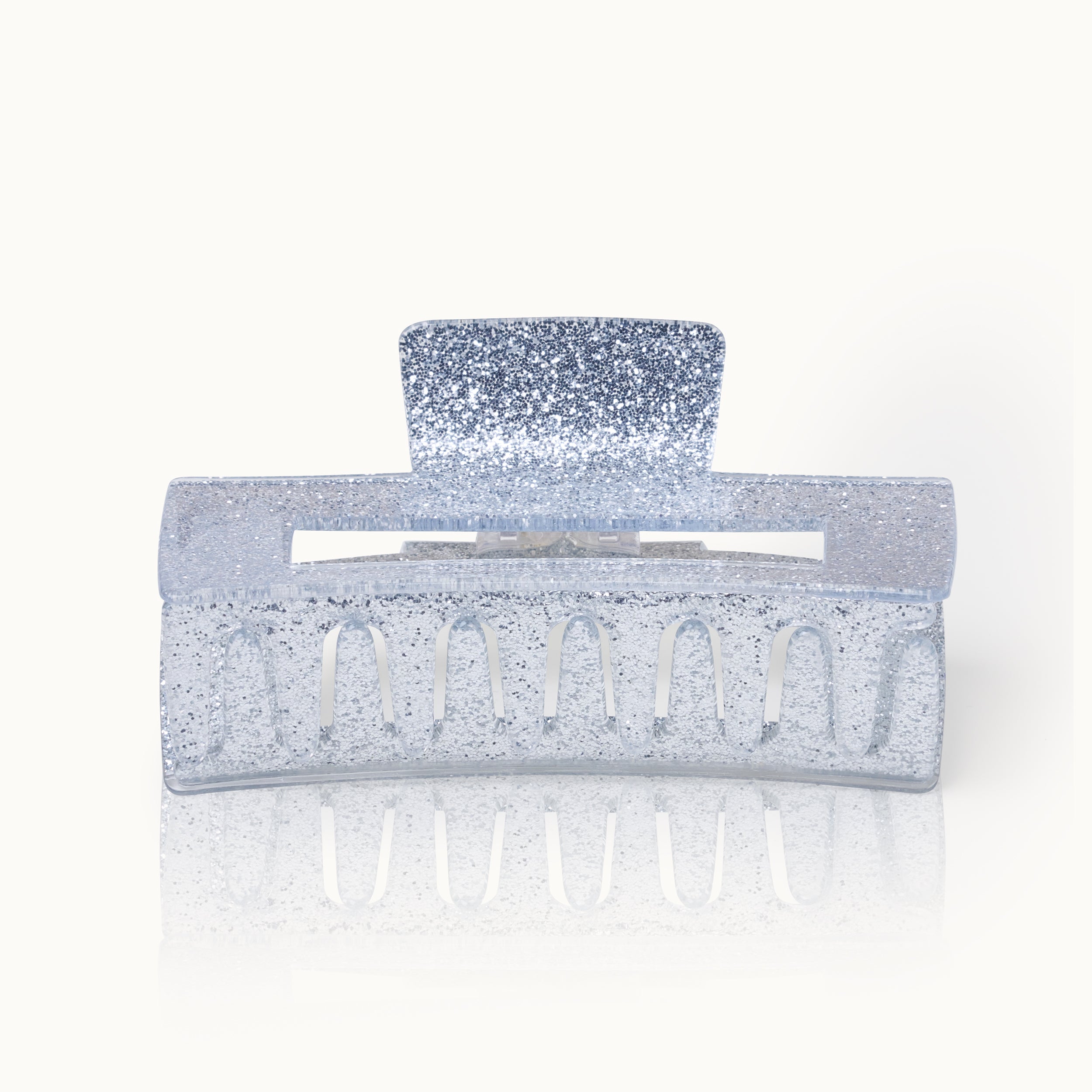 Haarklammer XL Silver Glitter