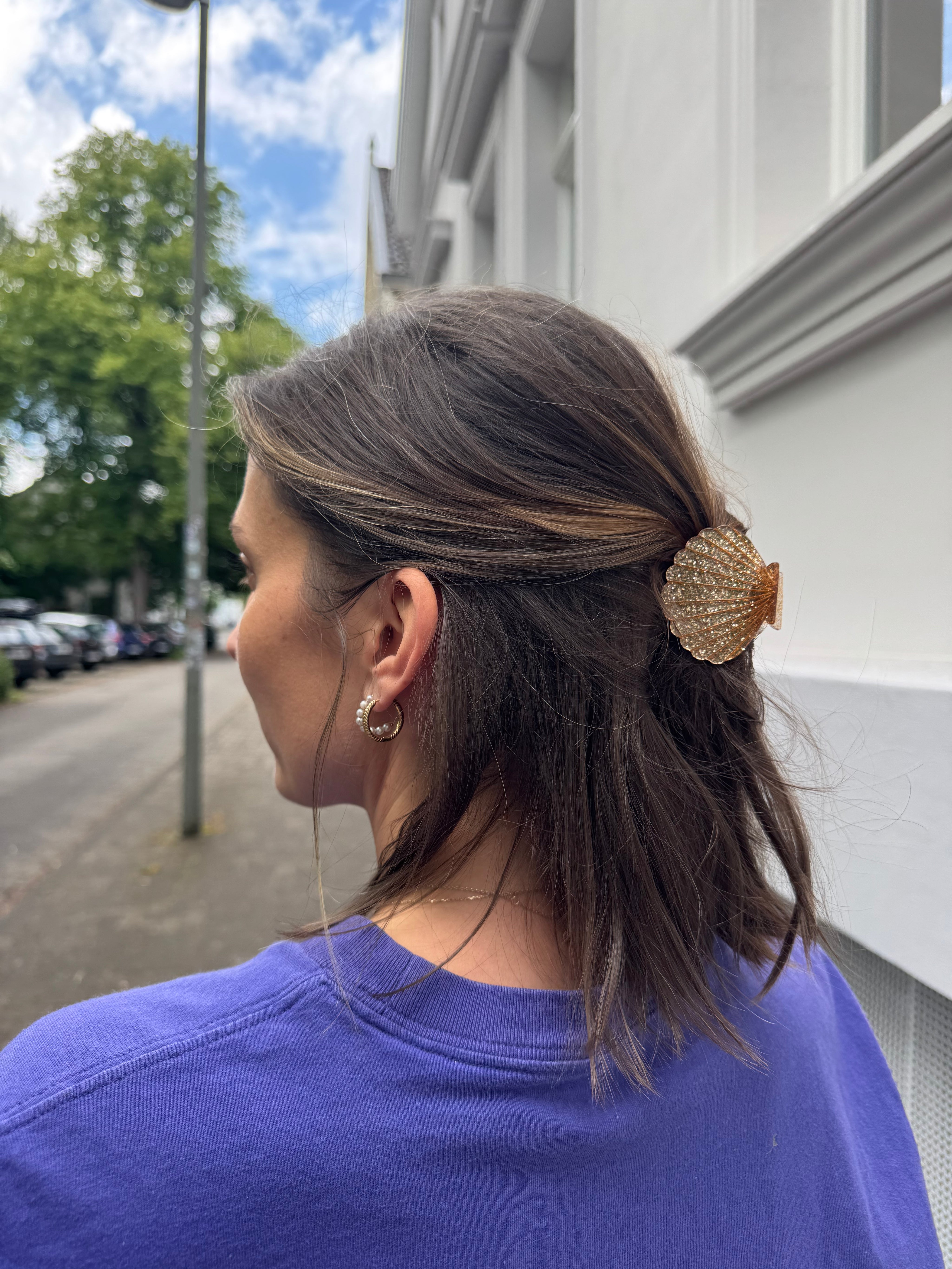 Hair Clip Shell Pearl