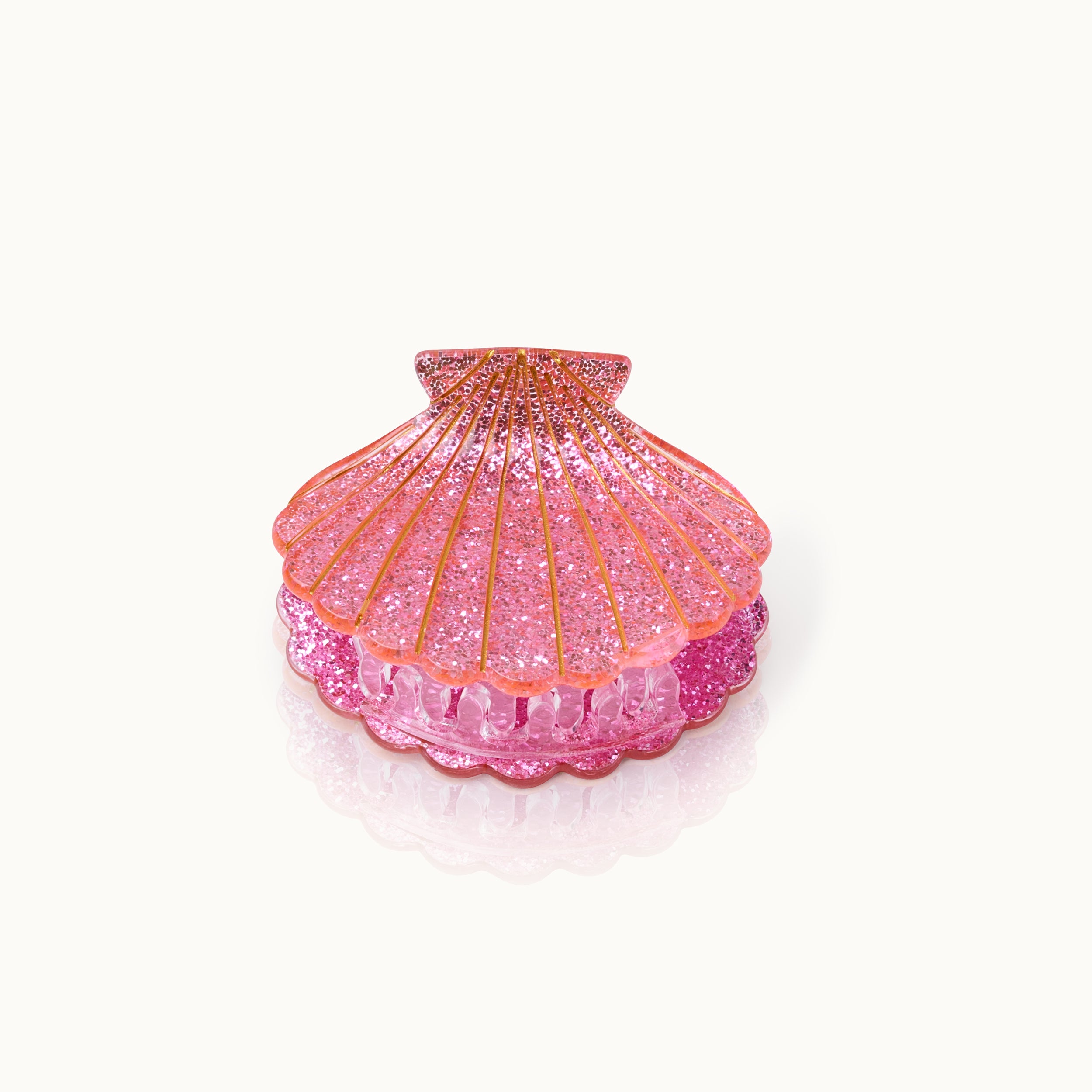 Haarklammer Muschelform Barbie Glitter