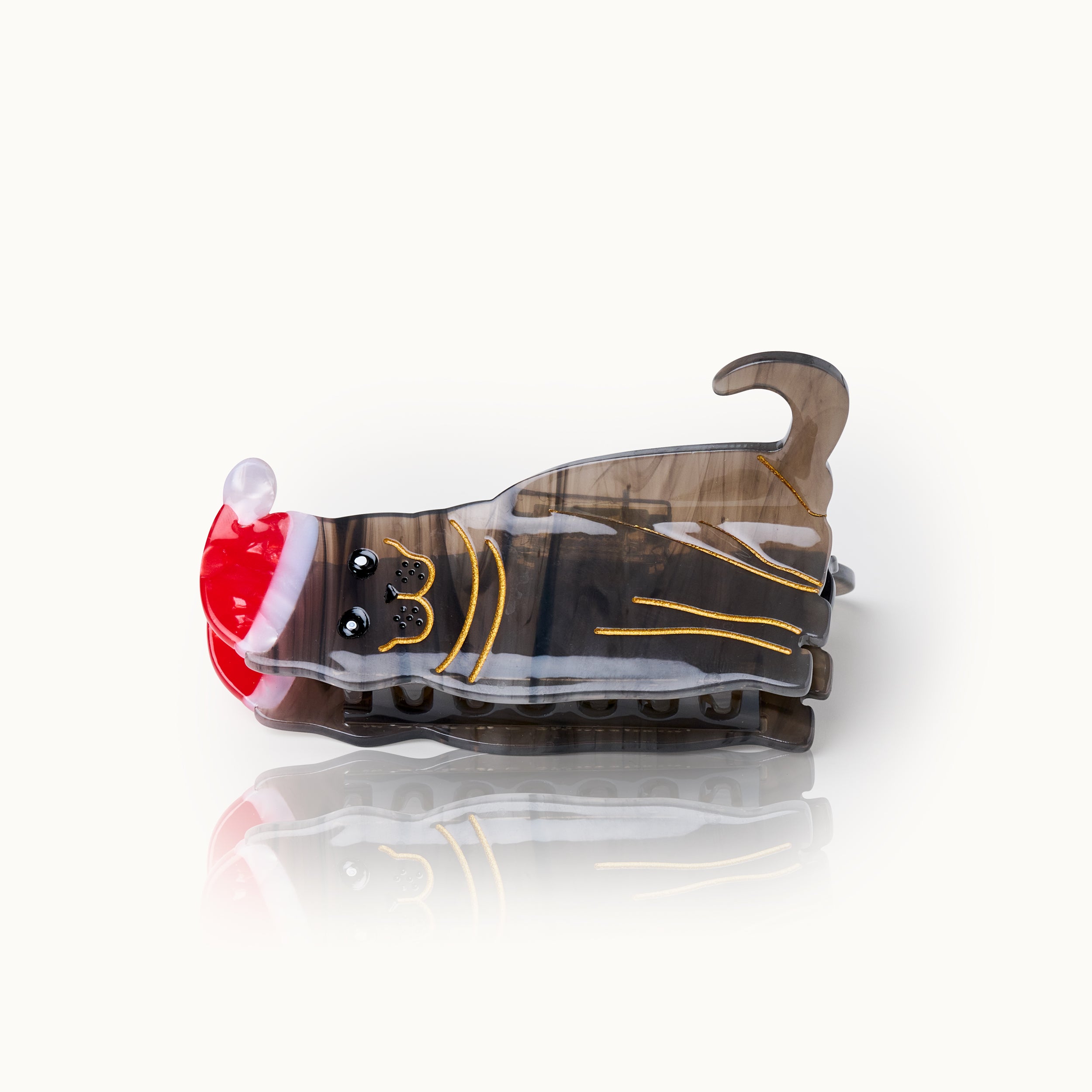Haarklammer Weihnachts Katze