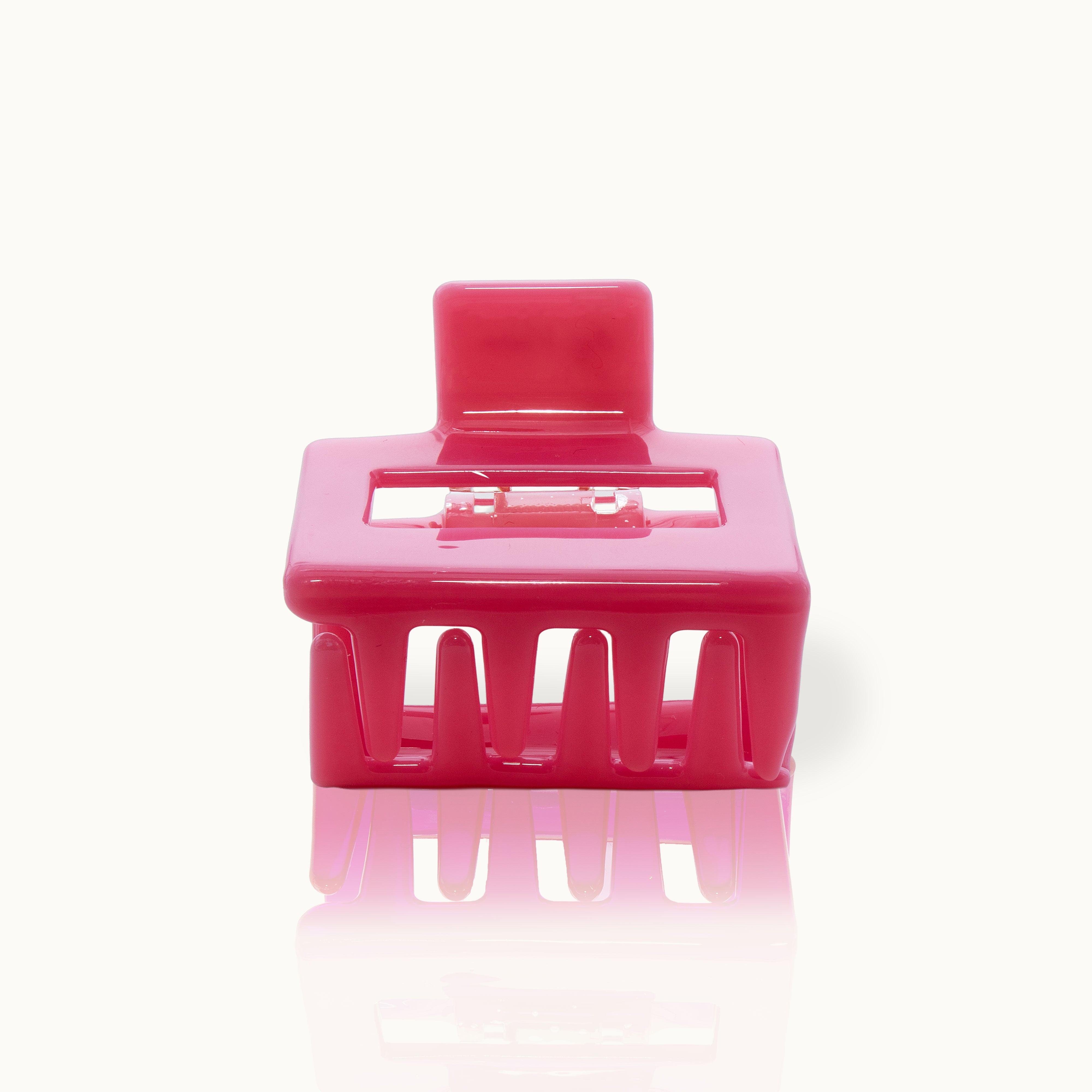 Haarklammer Square Neon Red