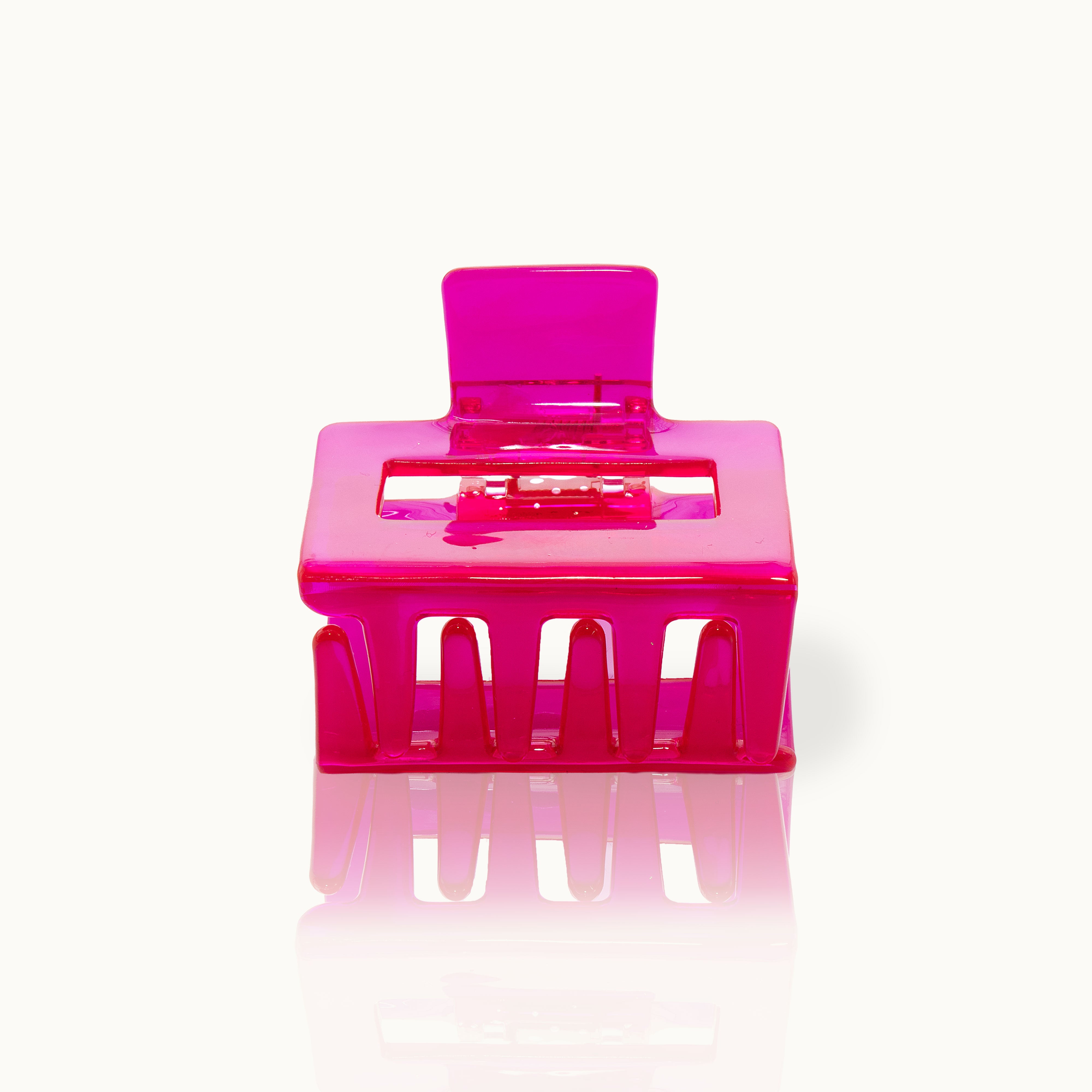 Haarklammer Square Neon Pink