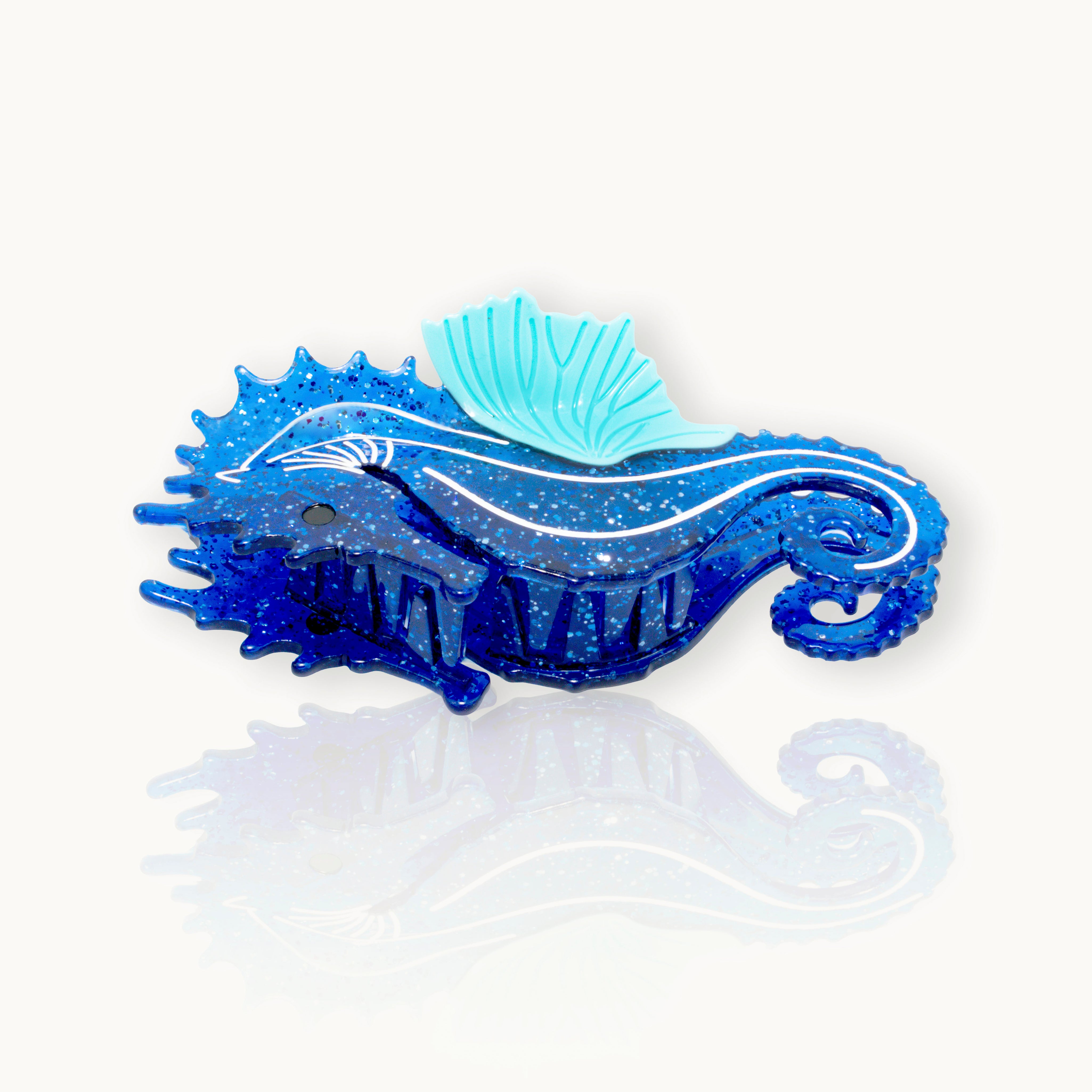 Haarklammer Seepferdchen Blau