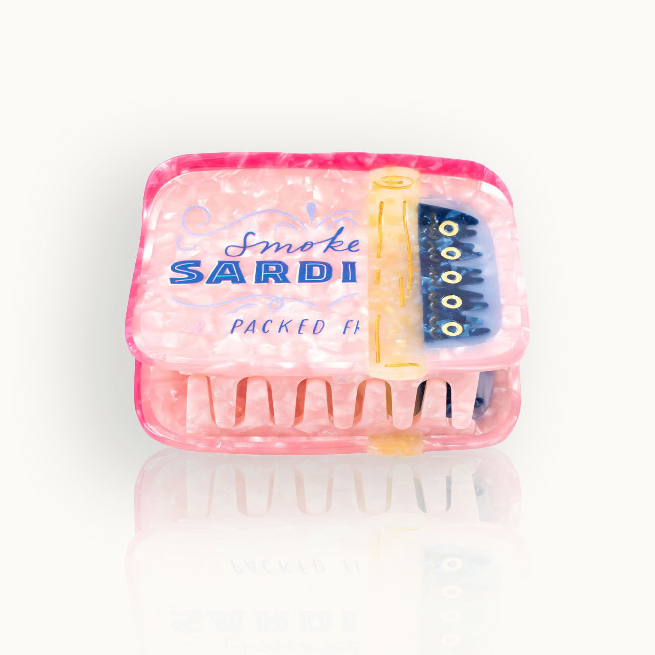 Haarklammer Sardinenbox pink
