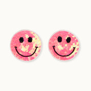 Broschenpaar: Smiley Pink
