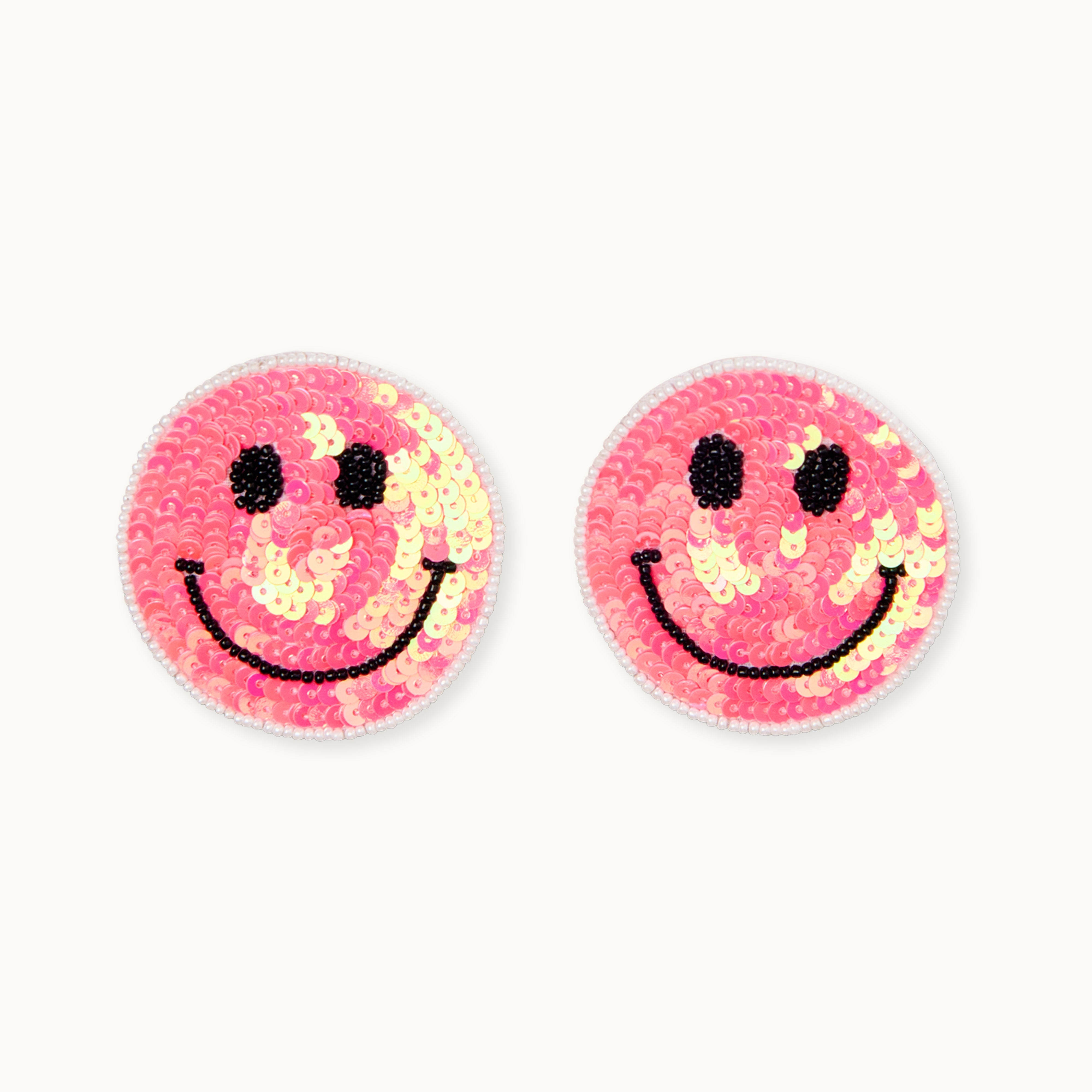 Broschenpaar: Smiley Pink