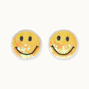 Broschenpaar: Smiley Gelb