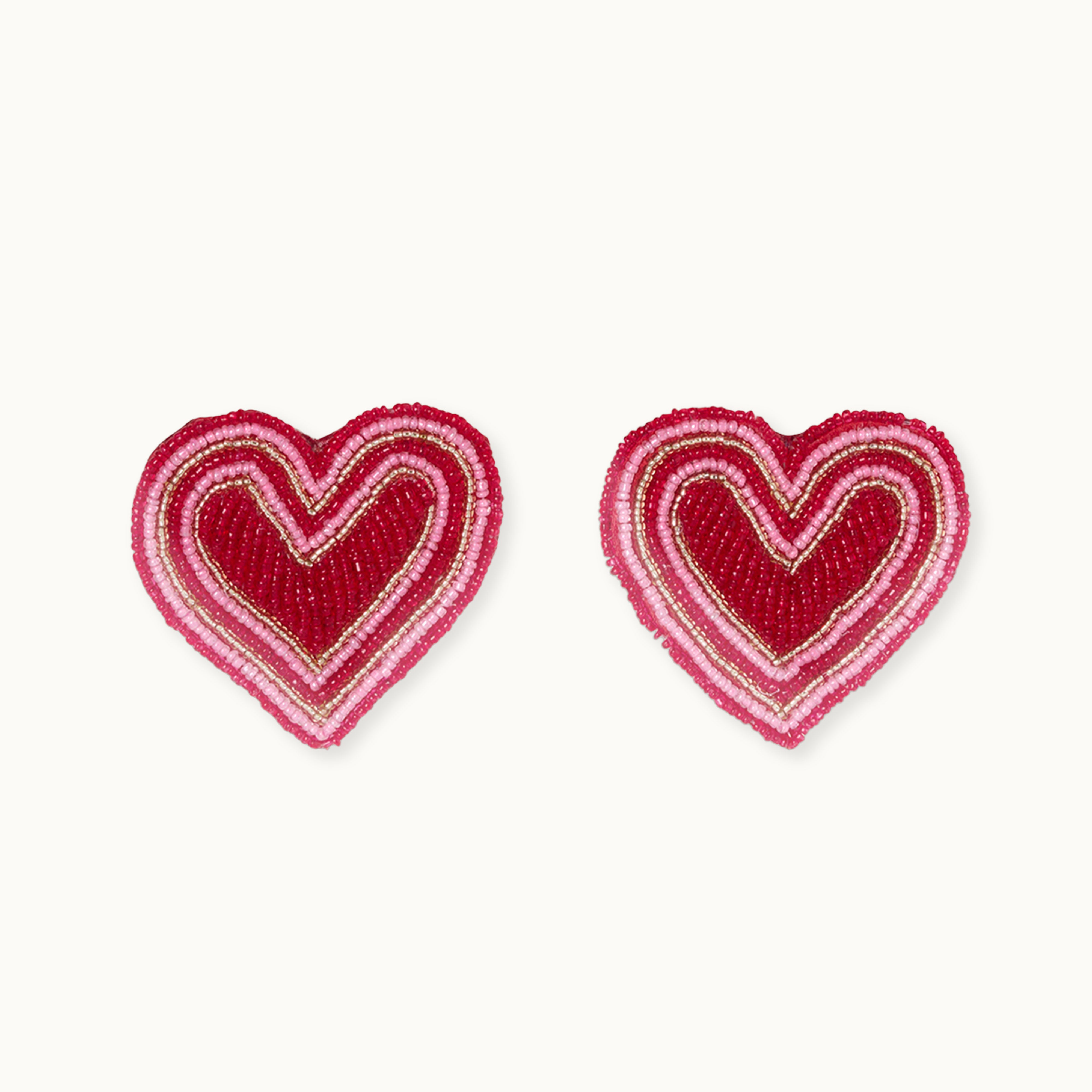 Broschenpaar: Rotes Herz