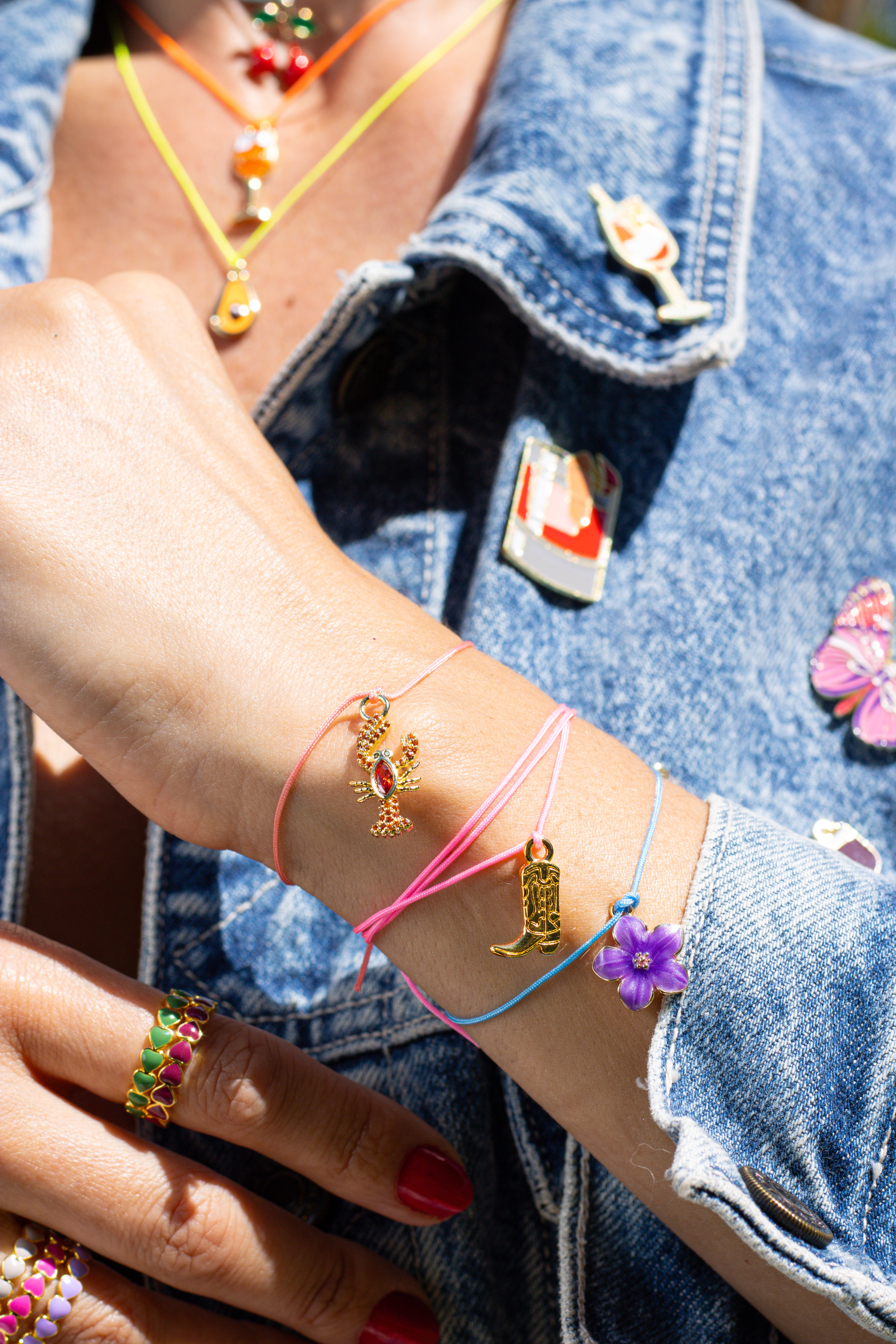 Karte mit Armband | wunderschöne DipDye Kerzen