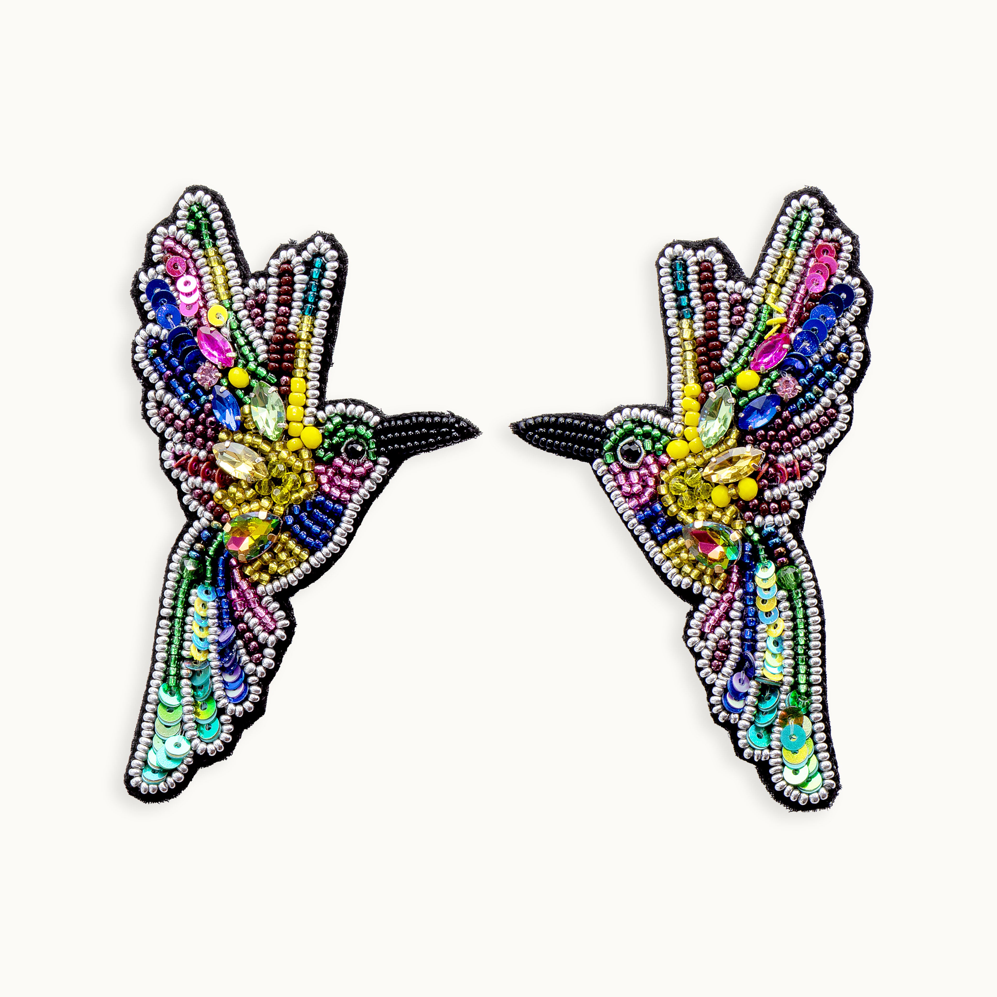 Broschenpaar: Kolibri
