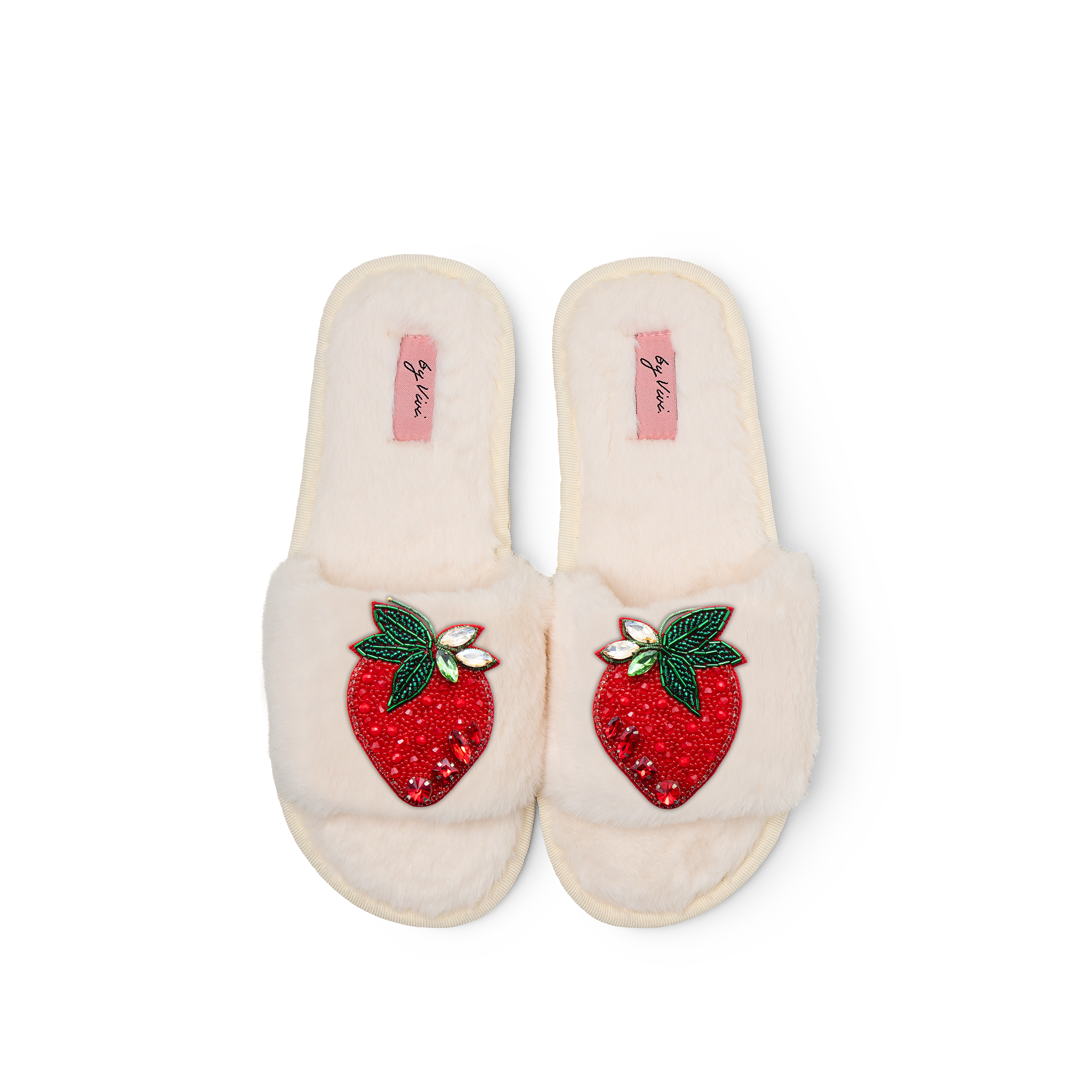 Broschenpaar: Erdbeeren