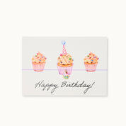 Armband-Karte: Happy Birthday Cupcake
