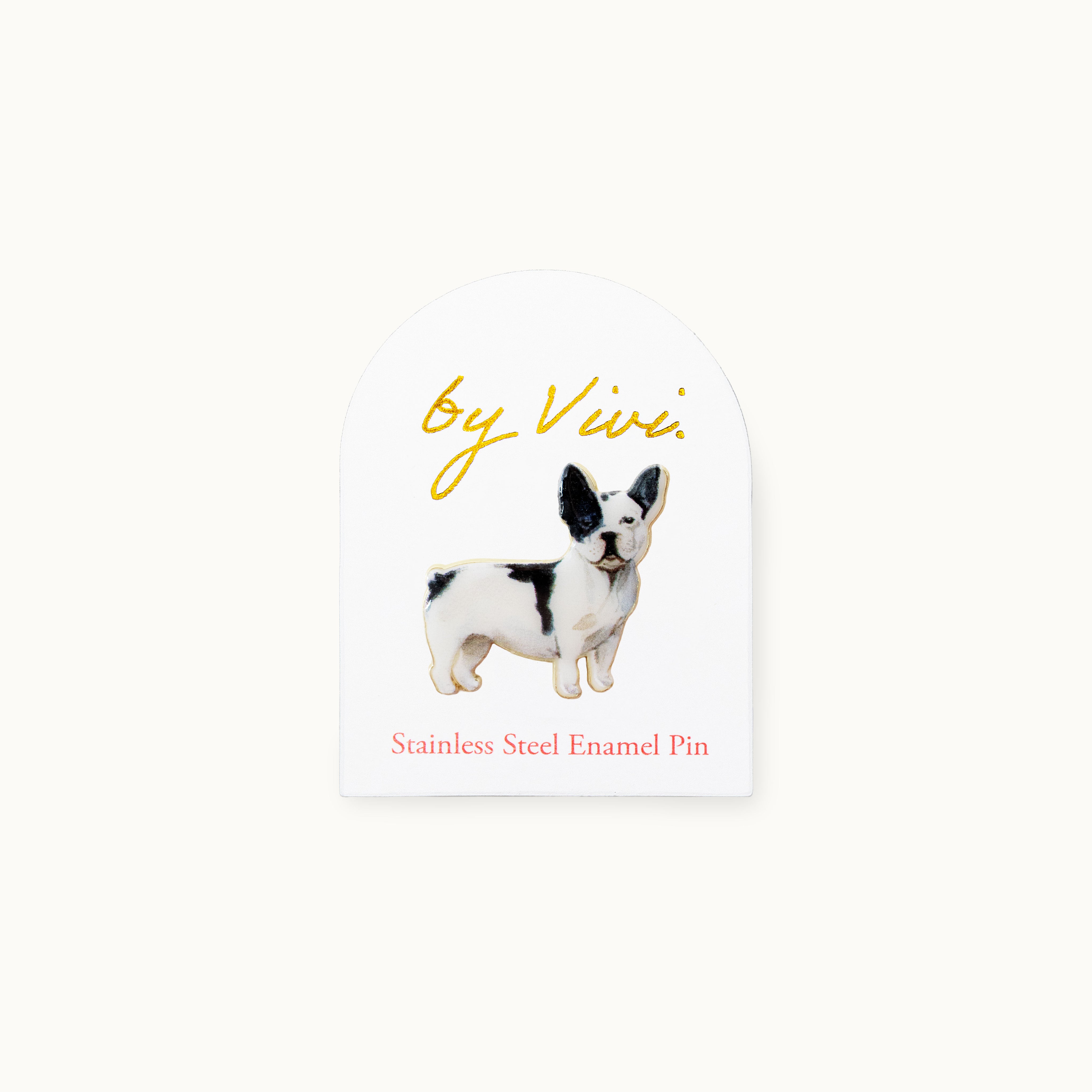 Pin Frenchie Schwarz
