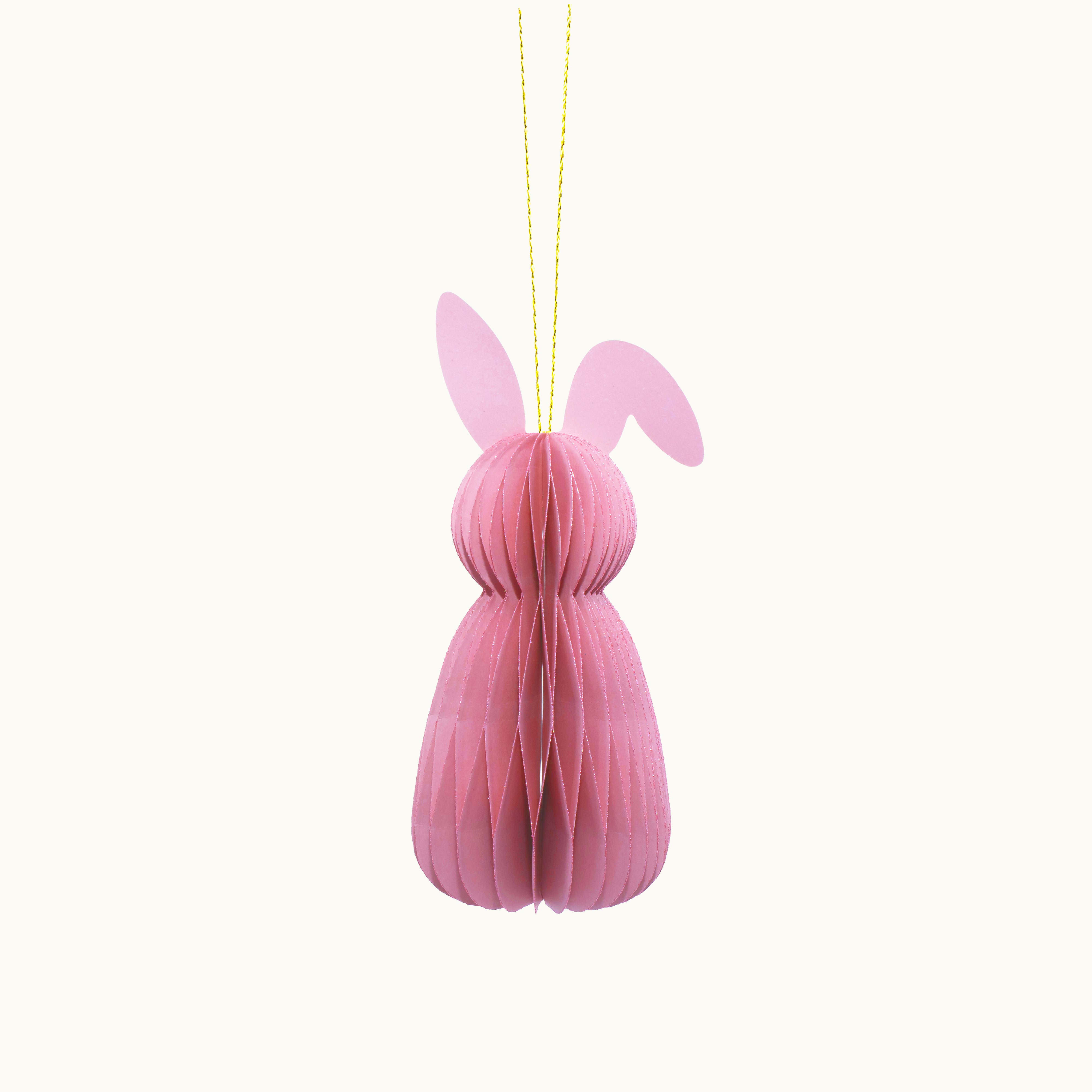 Anhänger Osterhase aus Papier 15cm Rosa