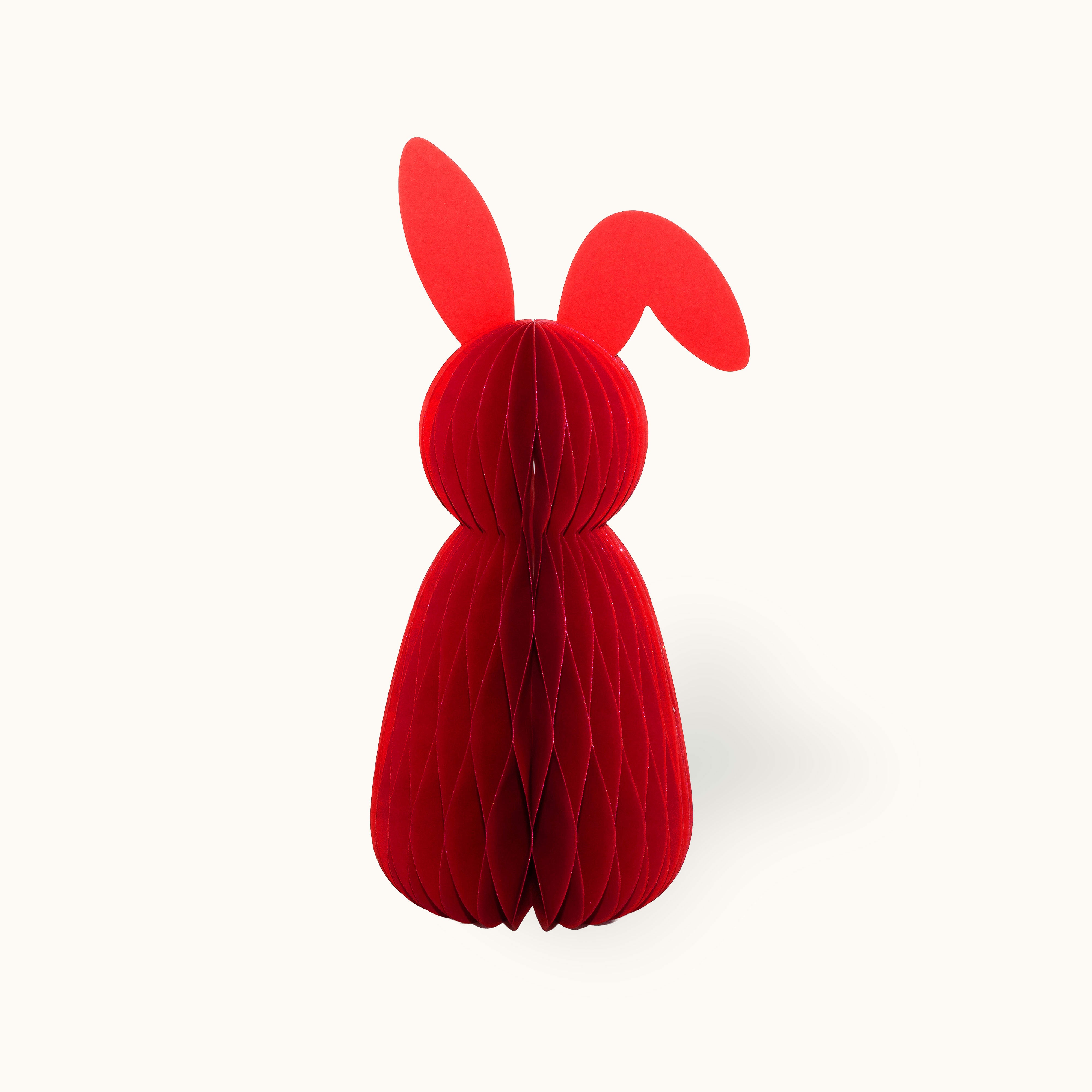 Osternhase aus Papier 30 cm Magenta