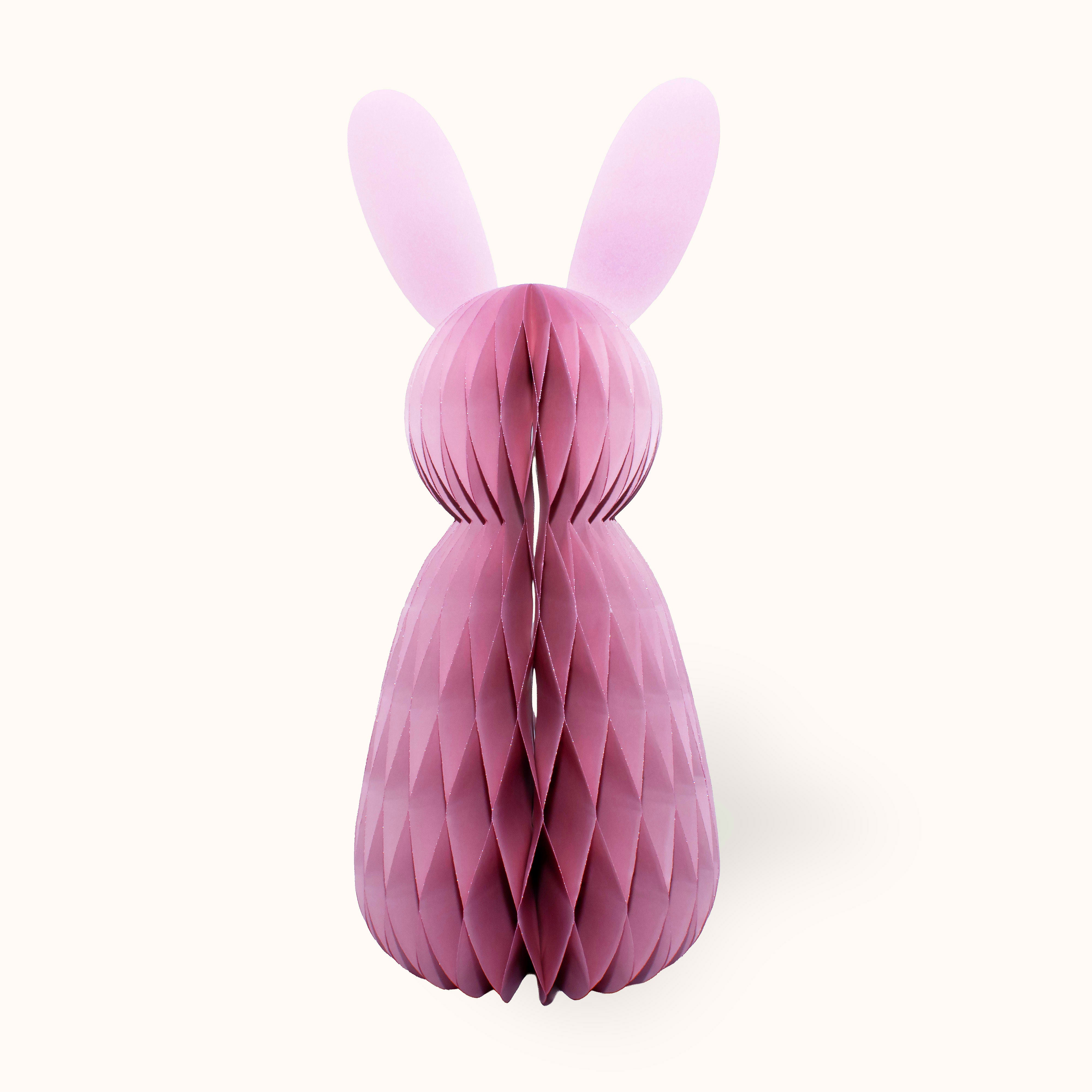 Osternhase aus Papier 60 cm Rosa