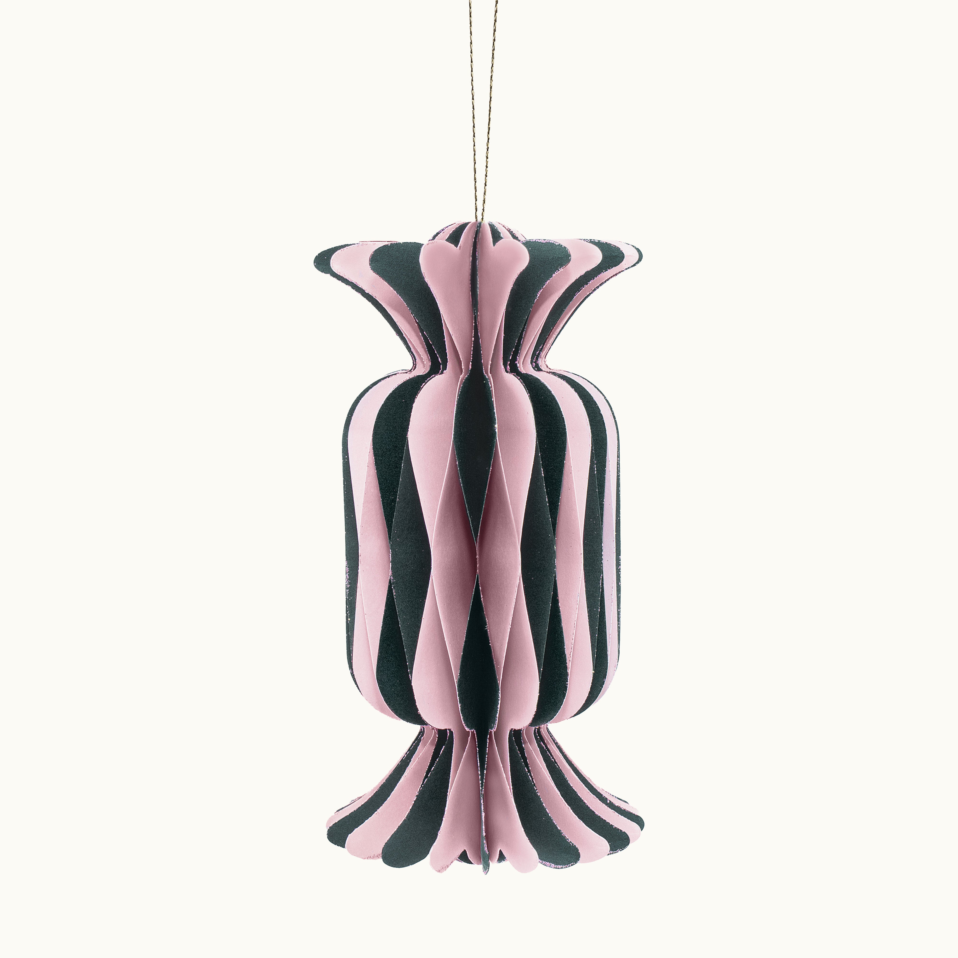 Anhänger Bonbon aus Papier Groß Grün Rosa 15cm
