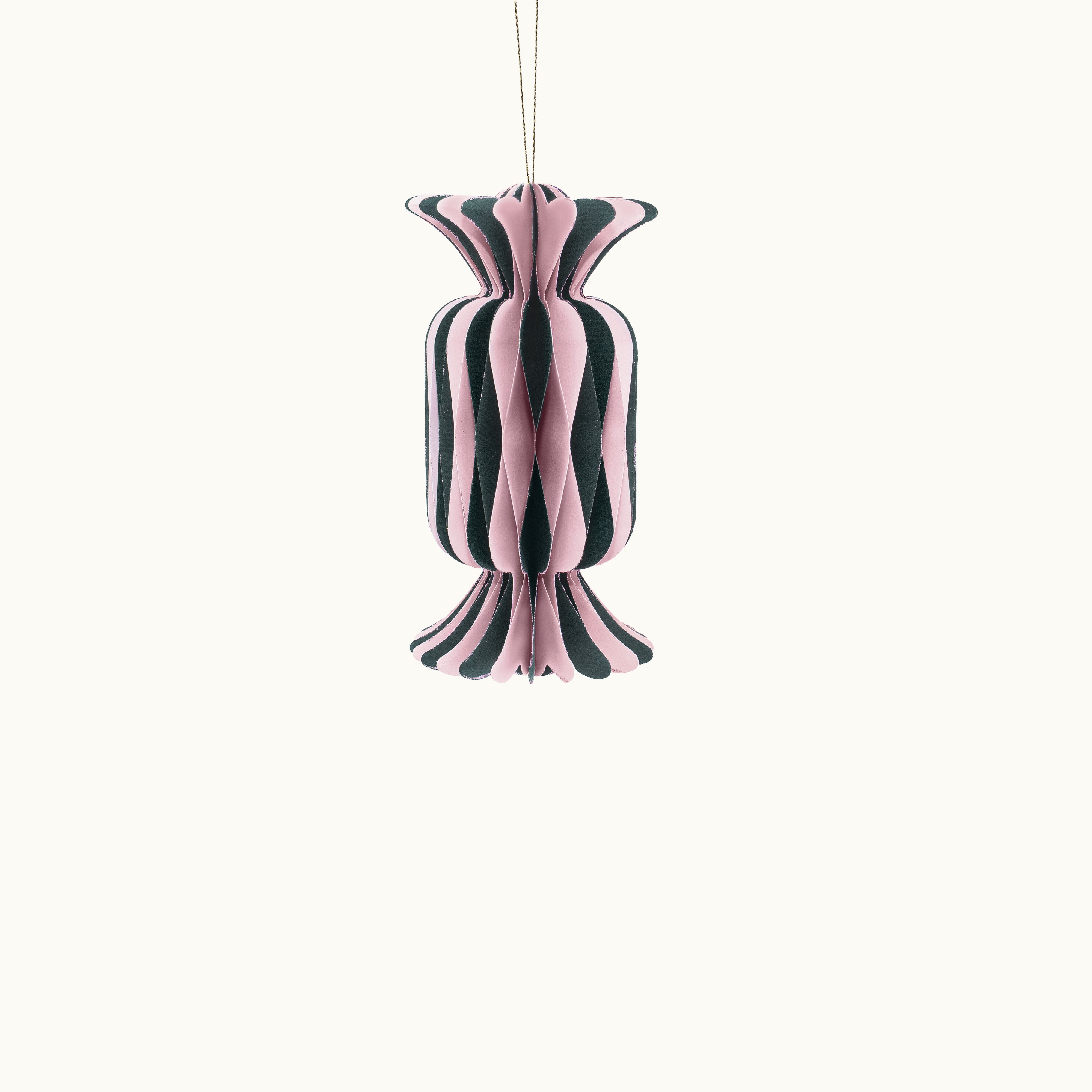 Anhänger Bonbon aus Papier  klein Grün Rosa 10cm