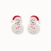 Broschenpaar: Schneemann
