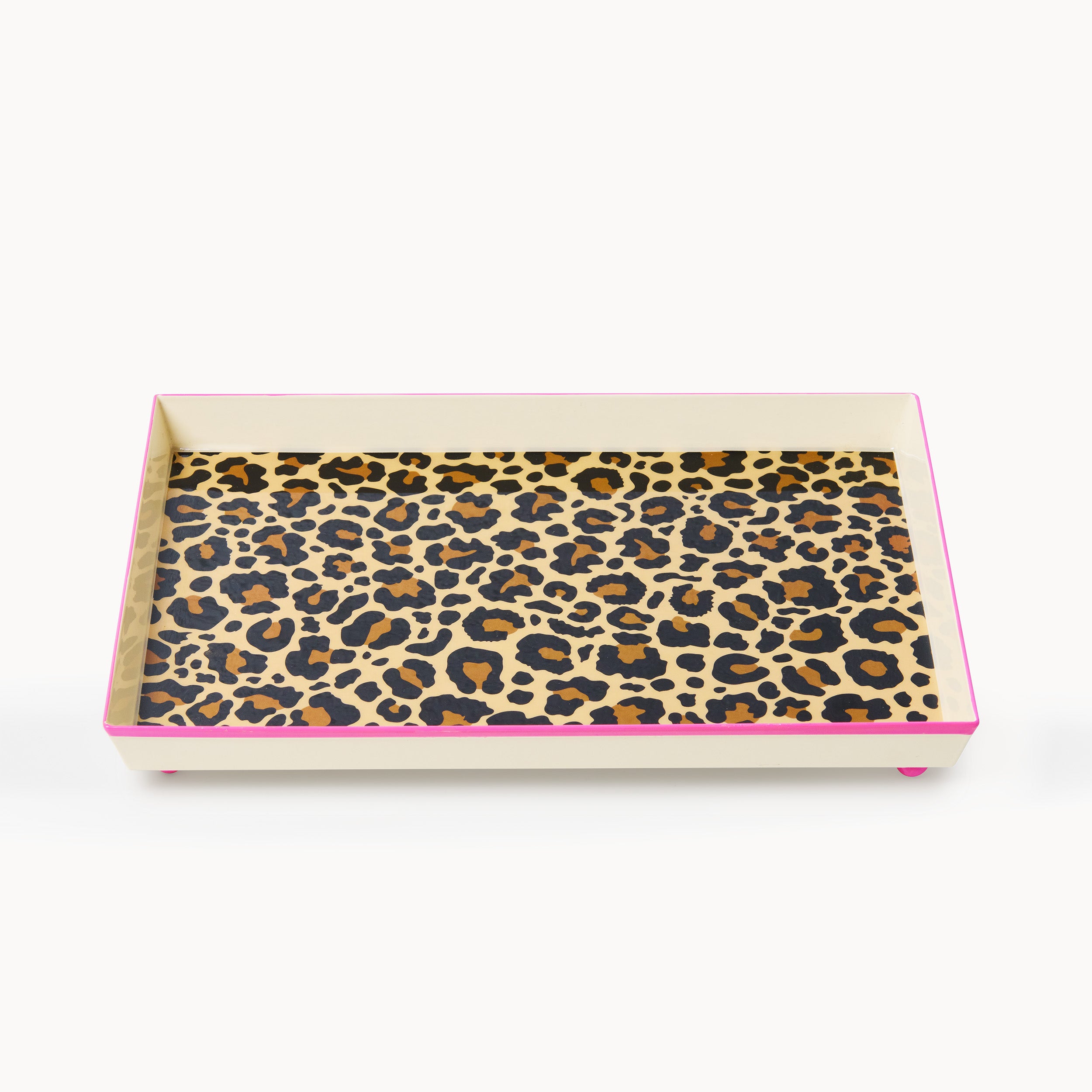 Deko Tablett Pink Leo