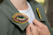 Broschenpaar: Pinker Evil Eye