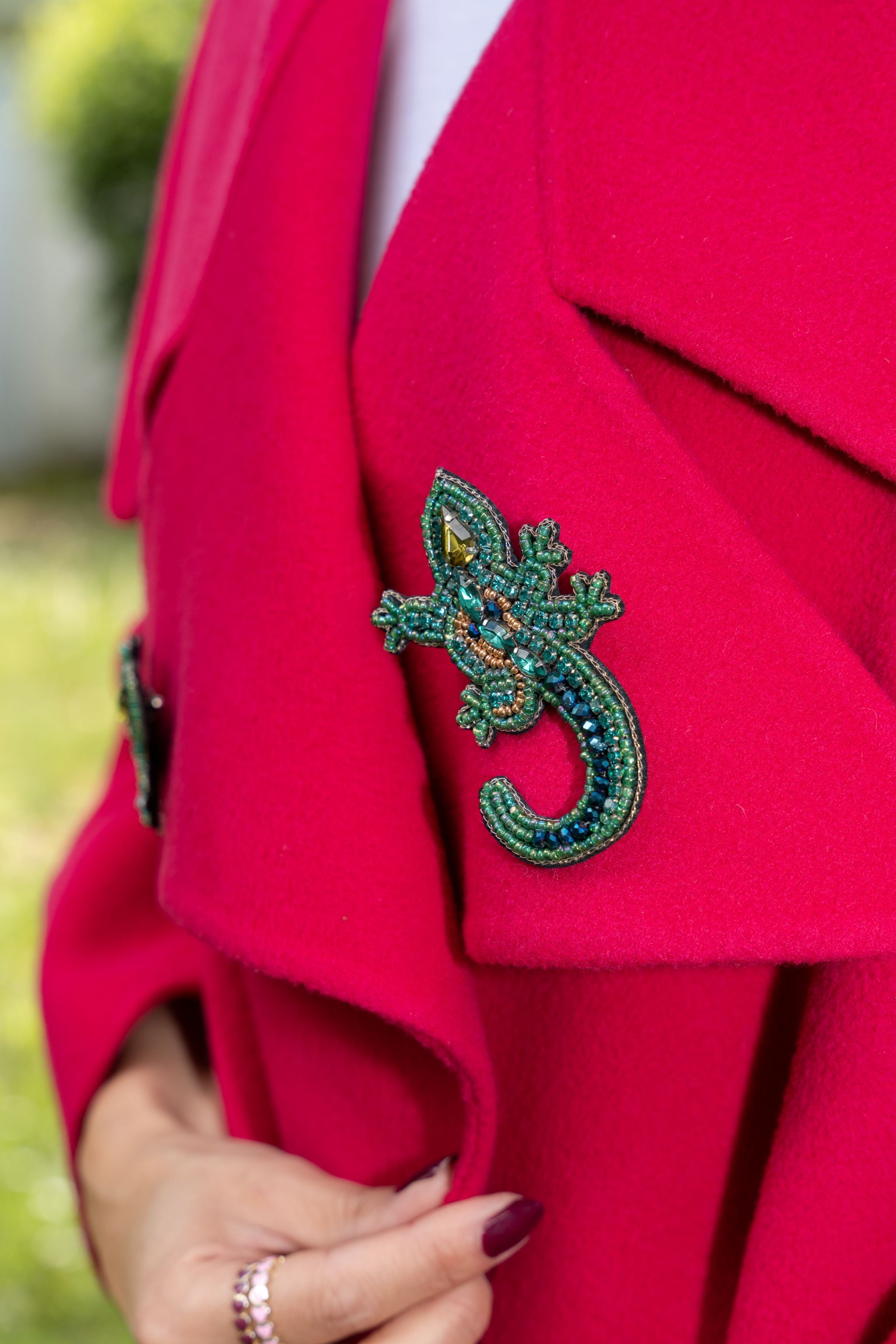 Broschenpaar: Salamander