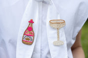 Broschenpaar: Pinker Champagne