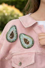 Broschenpaar: Avocado