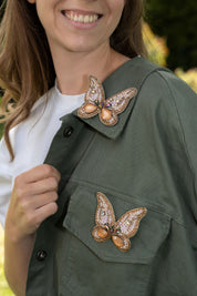 Broschenpaar: Schmetterling