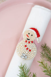 Broschenpaar: Schneemann