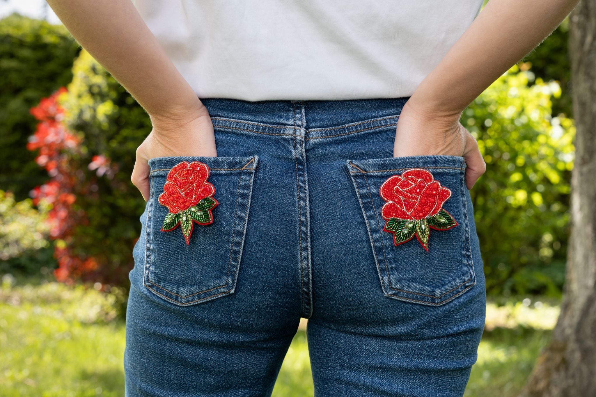 Broschenpaar: Rosen