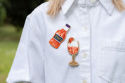 Broschenpaar:  Aperol Spritz